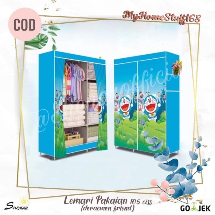 Lemari Pakaian/Lemari Baju Anak Karakter 105 CISS-DORAEMON FRIENDS