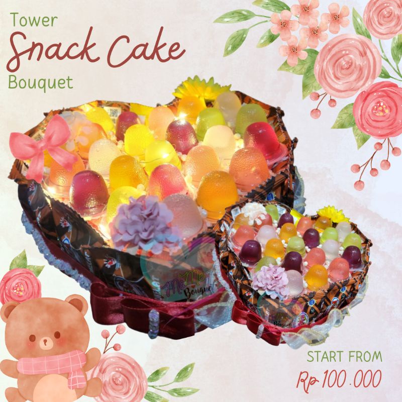 

Snack Cake | Tower Cake | Cake Bouquet | Buket Kue | Hadiah Ultah | Handmade Custom Gift | Snack Bouquet | Hampers | Souvenirs | Bloombox | Money Cake | Money Bouauet | Hadiah Unik | Hadiah Spesial | Custom Cake Ultah Murah | Character Cake Murah