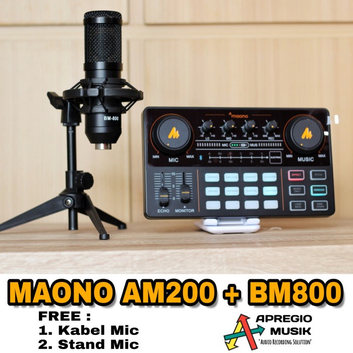 Maono AU AM200 AM 200 With Mic Condensor Paket live Streaming Apregio