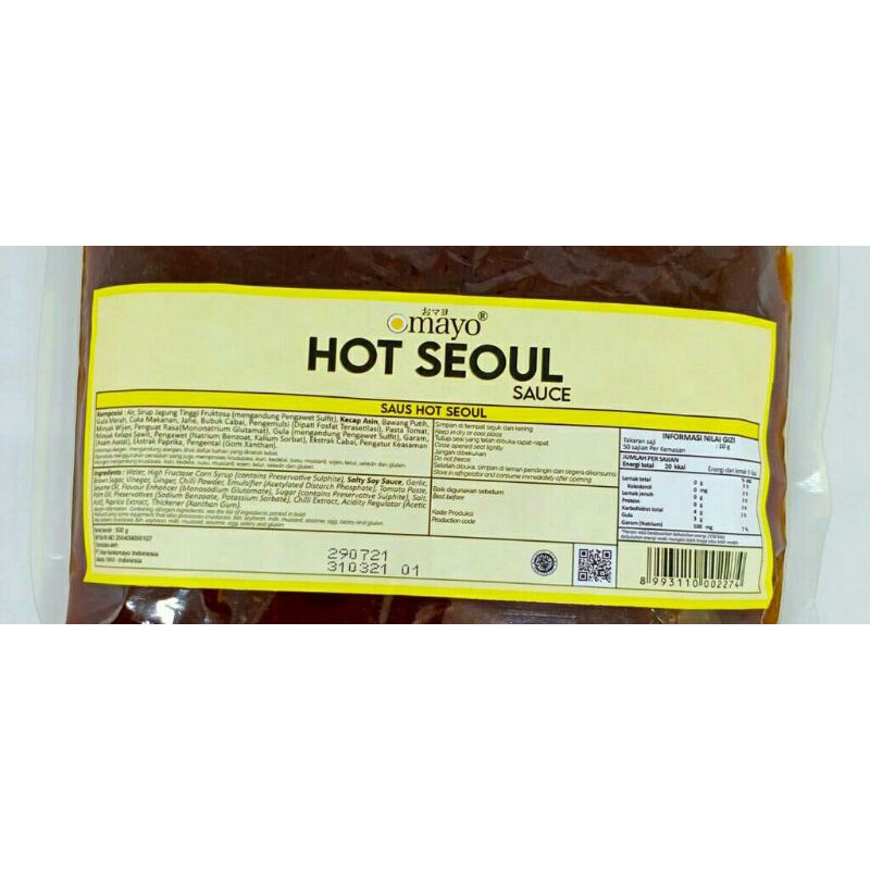 

Kenko Omayo Hot Seoul Sauce / Korean Sauce @500Gr