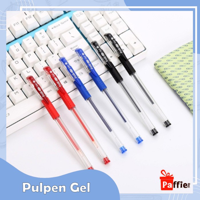 

Pulpen Gel Pena Alat Tulis Office Stationery Tinta Hitam Merah Biru mm