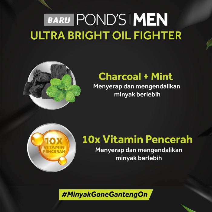 Terbaru Ponds Men Oil Fighter Facial Foam 100Gr & Bright Boost + Styling Paste