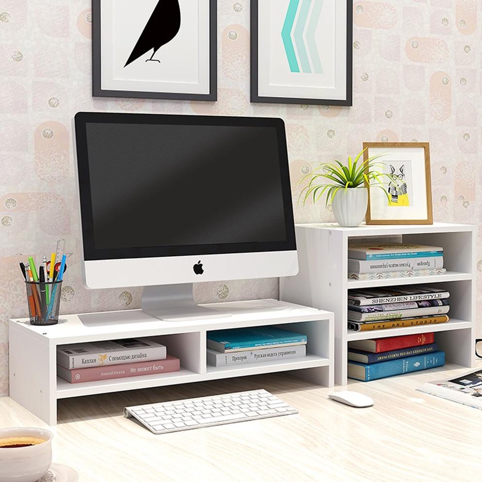 Promo Akhir Tahun Rak Meja Laptop / Komputer / Meja Belajar Dengan Storage Box M1026 Murah