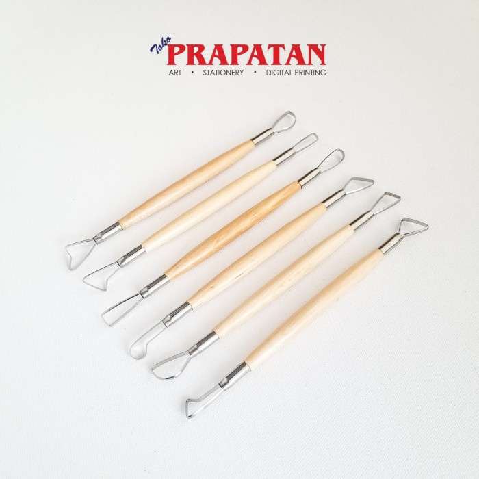 

Alat Butsir Clay Kawat Set Isi 6 V-Tec E0026-6/8 / Pottery Tool