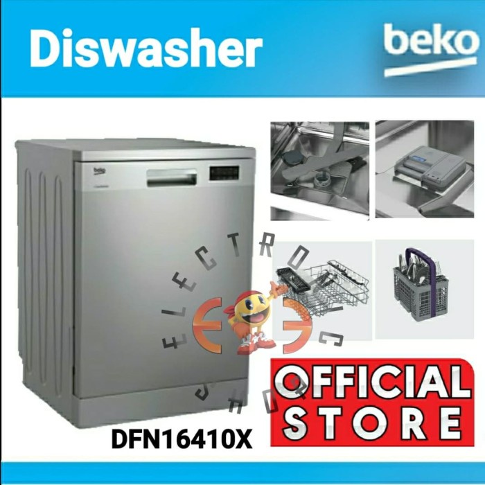 Terbaru Beko Dfn16410X - Dishwasher Stainless Steel - Mesin Cuci Piring Promo Terlaris