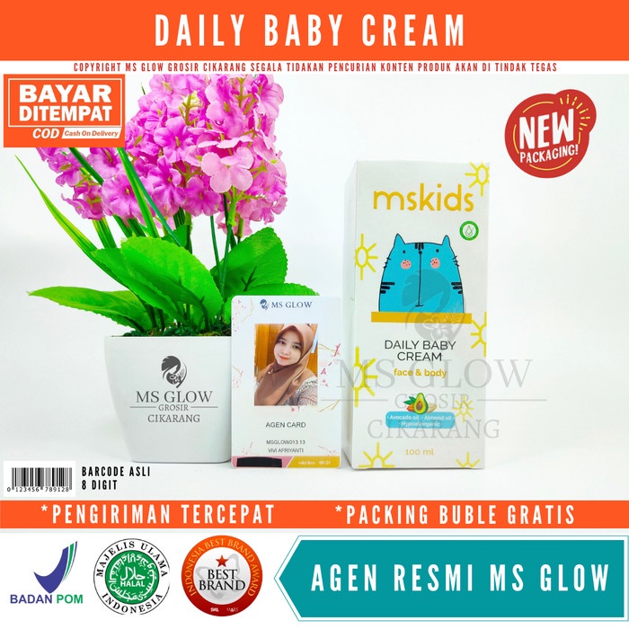 MS GLOW KIDS MSKIDS DAILY BABY MS KIDS DAILY CREAM LOTION BAYI MSGLOW
