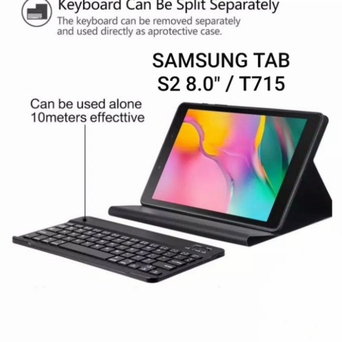 [Original] Case Flip Samsung Galaxy Tab S2 8 / T715 Flip  Keyboard Terbaru