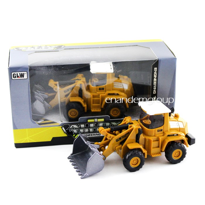 TERLARIS Diecast Mainan Mobil Truk Alat Berat Buldoser Beko Excavator Metal GLW