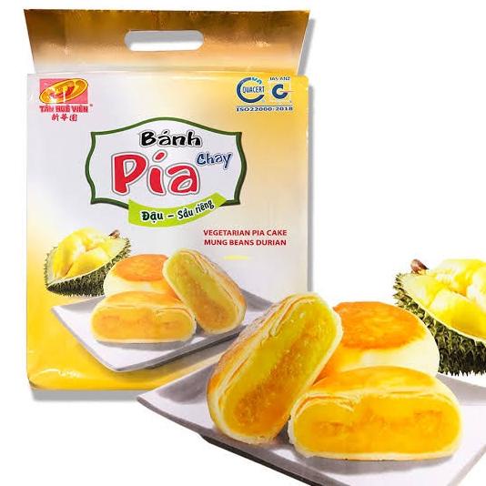 

Banh Pia Chay Pia Durian Vietnam 400g Bakpia Durian Tan Hue Vien HC