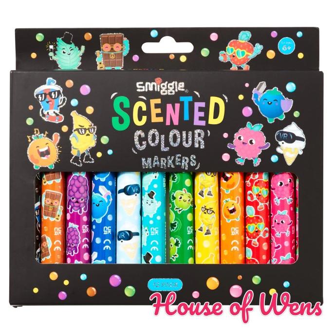 

Smiggle Lil' Scent Crazy Critters Scented Marker Pack X12 - Spidol Limited Edition