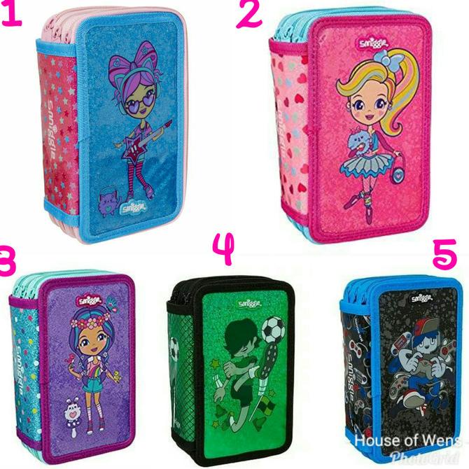 

Smiggle Squad Triple Pencil Case Kit - Tempat Pensil Set Smiggle Stok Terbatas