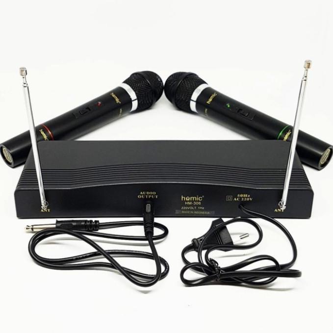 Mic Wireless Double Microphone/Mic Tanpa Kabel/Microphone Wireless