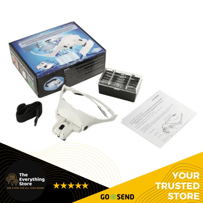 

Kaca Pembesar Kepala Ganda Dengan Lampu Optik Led