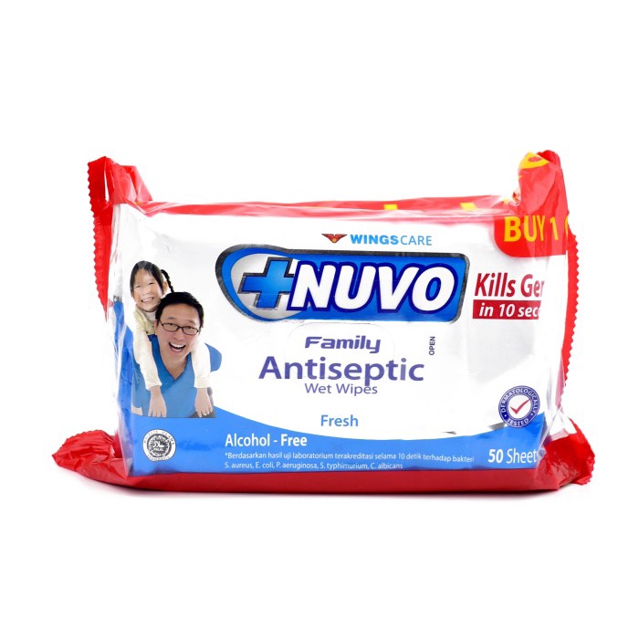 

Gratis Ongkir Tisu Basah Nuvo Family Antiseptic Wipes Set 2 Pcs Isi 50'S