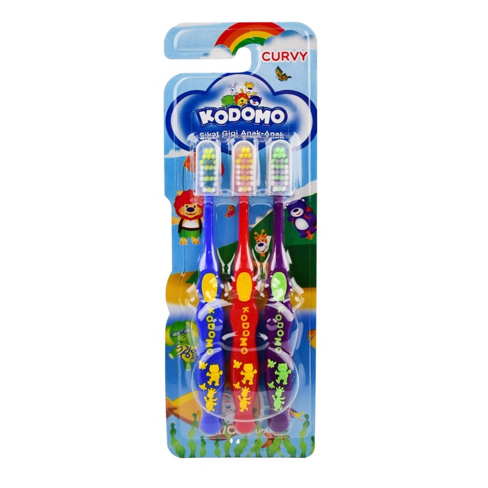 

Gratis Ongkir Sikat Gigi Anak Kodomo Toothbrush Kids Curvy Set 3 Soft Lembut
