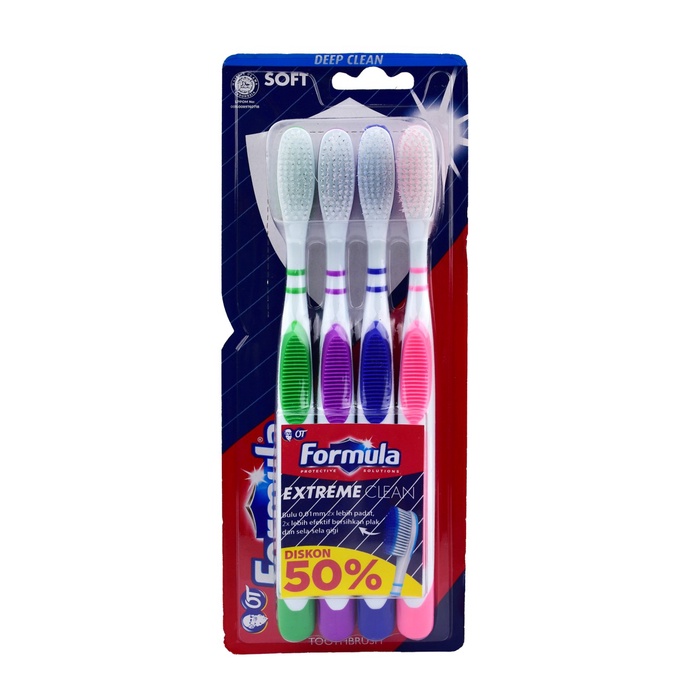 

Gratis Ongkir Sikat Gigi Formula Extreme Clean Soft Toothbrush Isi 4