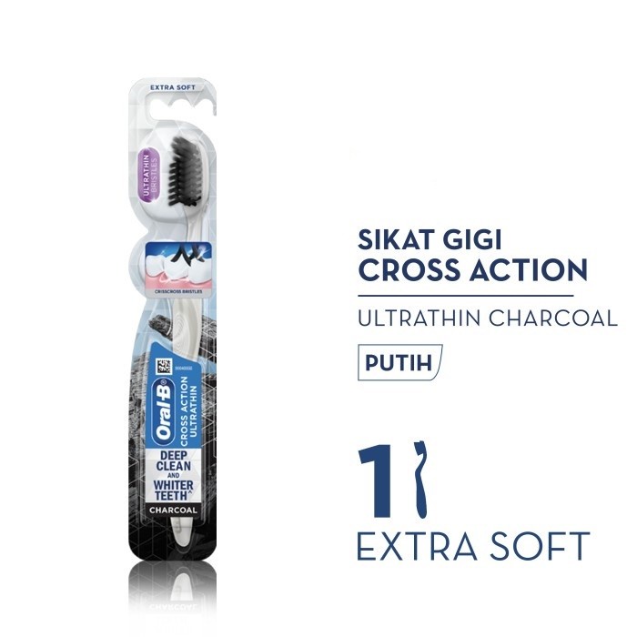 

Gratis Ongkir Sikat Gigi Oral B Ultrathin Cross Action Charcoal Ultra Soft