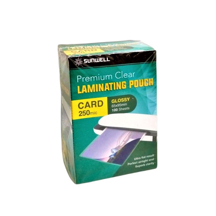 Gratis Ongkir Plastik Laminating Id Card Ktp Tebal 250 Micron Isi 100 6,9 X 9,5 Cm