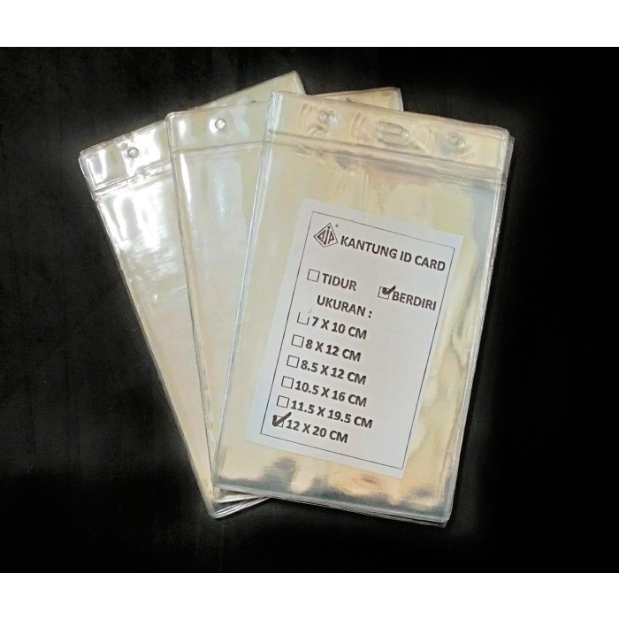 Gratis Ongkir Plastik Name Tag Tanda Pengenal Nama 12 X 20 Cm Besar Id Card Holder