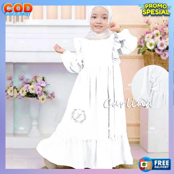 Baju Ngaji Murah Modern Dres Harian Kekinian Longdress Cewek Busana Syari Gamis Anak Princ Gamis Ana