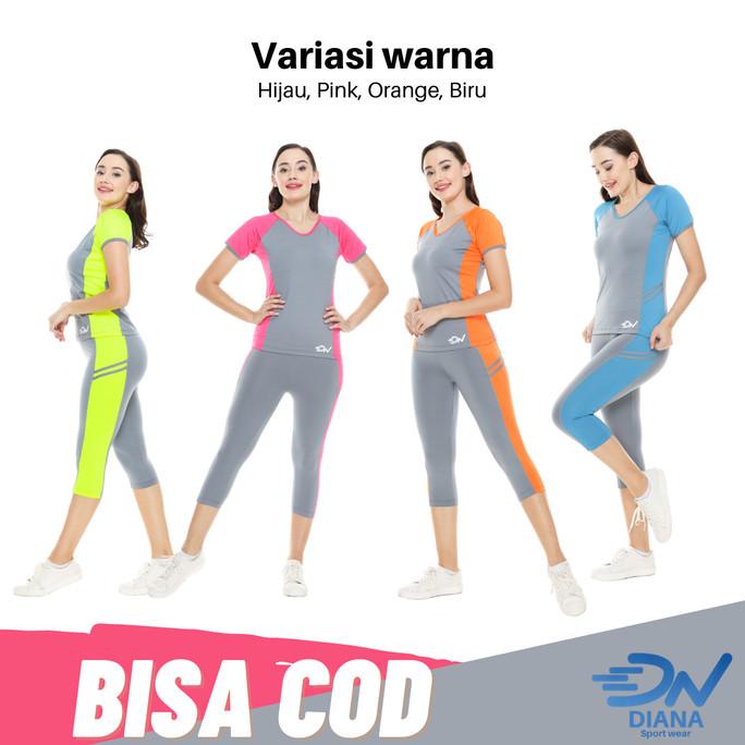 Baju Senam Set Wanita | Setelan Olahraga Senam Aerobik Wanita Jumbo
