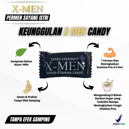 

Permen X Men Pria Candy - Isi 4 Pcs