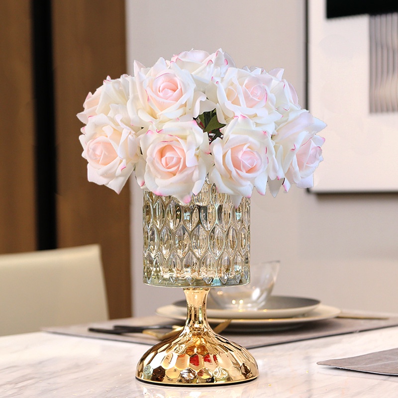 Eyre Kaca Kristal Mewah Ruang Tamu Kelas Atas Gaturan Bunga Meja Makan Meja Makan Kabinet Tv Meja