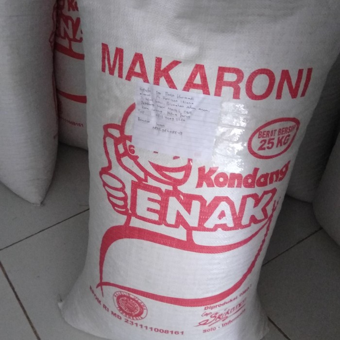 

Makaroni Kondang Enak 1 Sak 25Kg