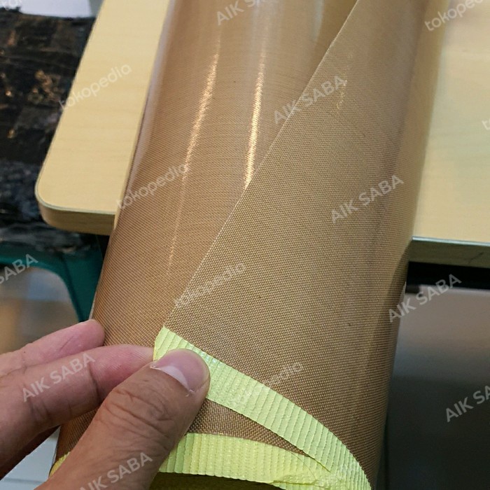 

Kain Teflon Pakai Lem 0.25Mm X 100Cm / Kain Teflon Ptfe Lembaran