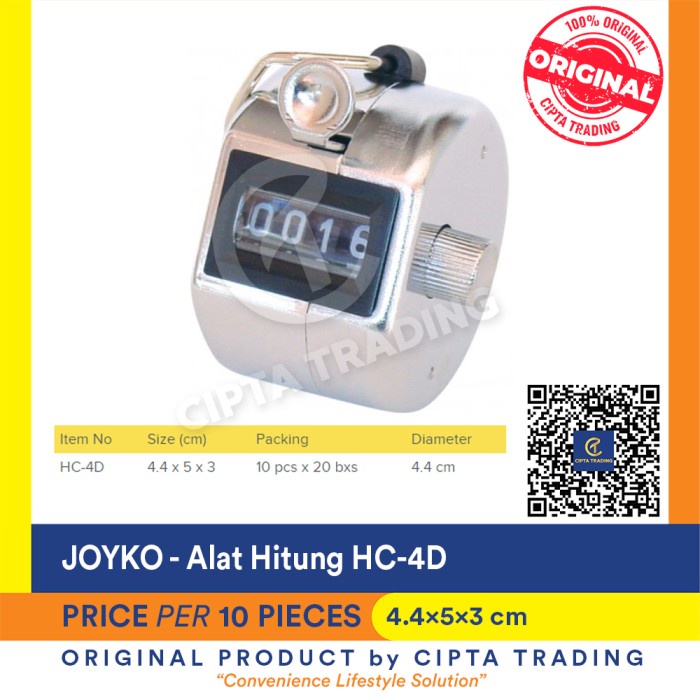

Hand Counter - Joyko - HC-4D (Per pack 10 Pieces)