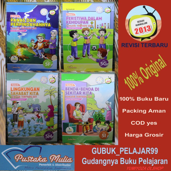 [New Ori] Paket Tematik Terpadu Jsit Untuk Sdit Kelas 5 Semester 2 Pustaka Mulia Diskon