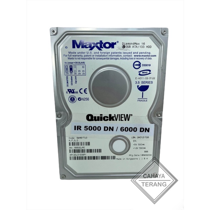 Hard Disk Mesin Fotocopy IR 5000DN 6000DN Siap Pakai