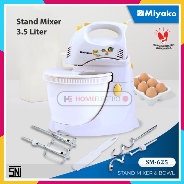 [New Ori] Hand Mixer Miyako Sm-625 Stand Mixer Plus Mangkuk Miyako Sm 625 Diskon