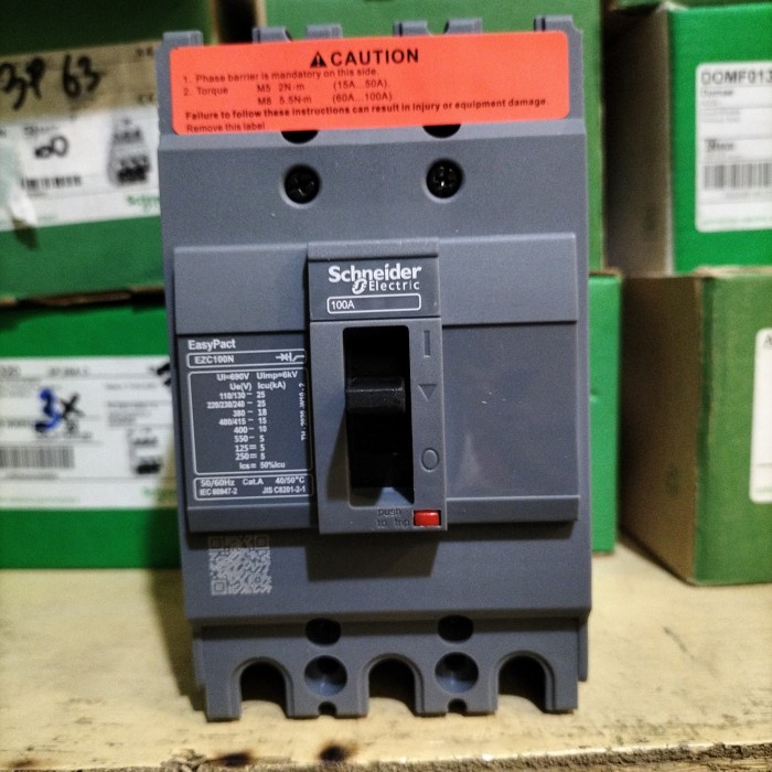 [New] Mccb/Breaker Nfb Schneider Ezc100N 3P 100A Original Terbaru