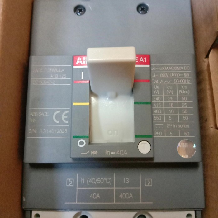 [New] Mccb Abb A1B 125 3P 40A 18Ka Limited