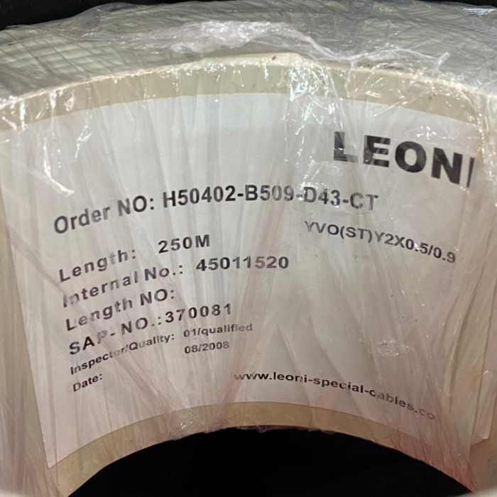 [Ori] Kabel Leoni 2 Mega 1 Pair 1 Ground Leoni 250 Mtr Diskon