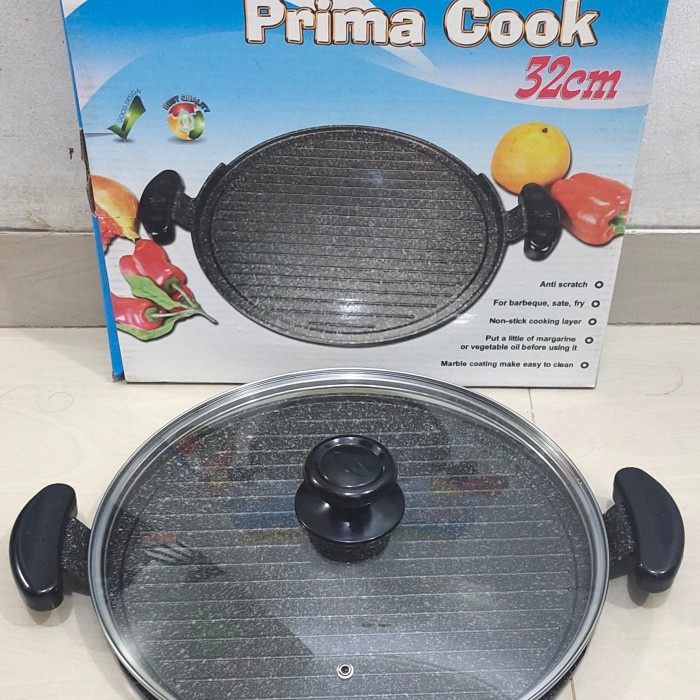 [Ori] Grill Pan Bulat 32 Cm Primacook Original Terbaru