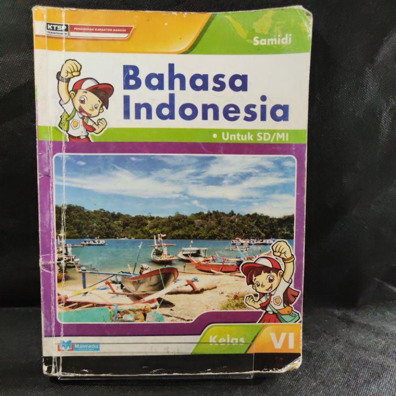Buku Bahasa Indonesia kelas 6, VI, SD, Masmedia, KTSP, Samidi.