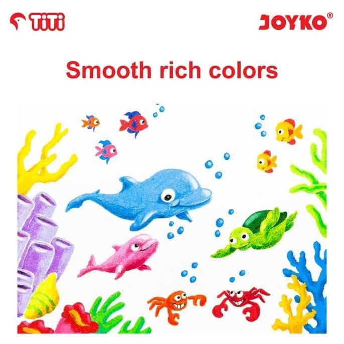 

Terjangkau Oil Pastel Krayon Minyak Joyko TiTi OP-24S 24 Warna Colors ,,