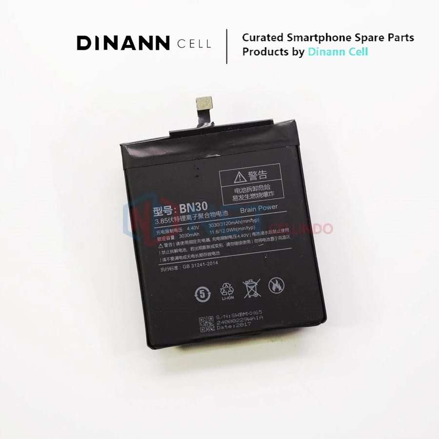 BATERAI / BATTERY / BATRE XIAOMI REDMI 4A / BN30 ORI