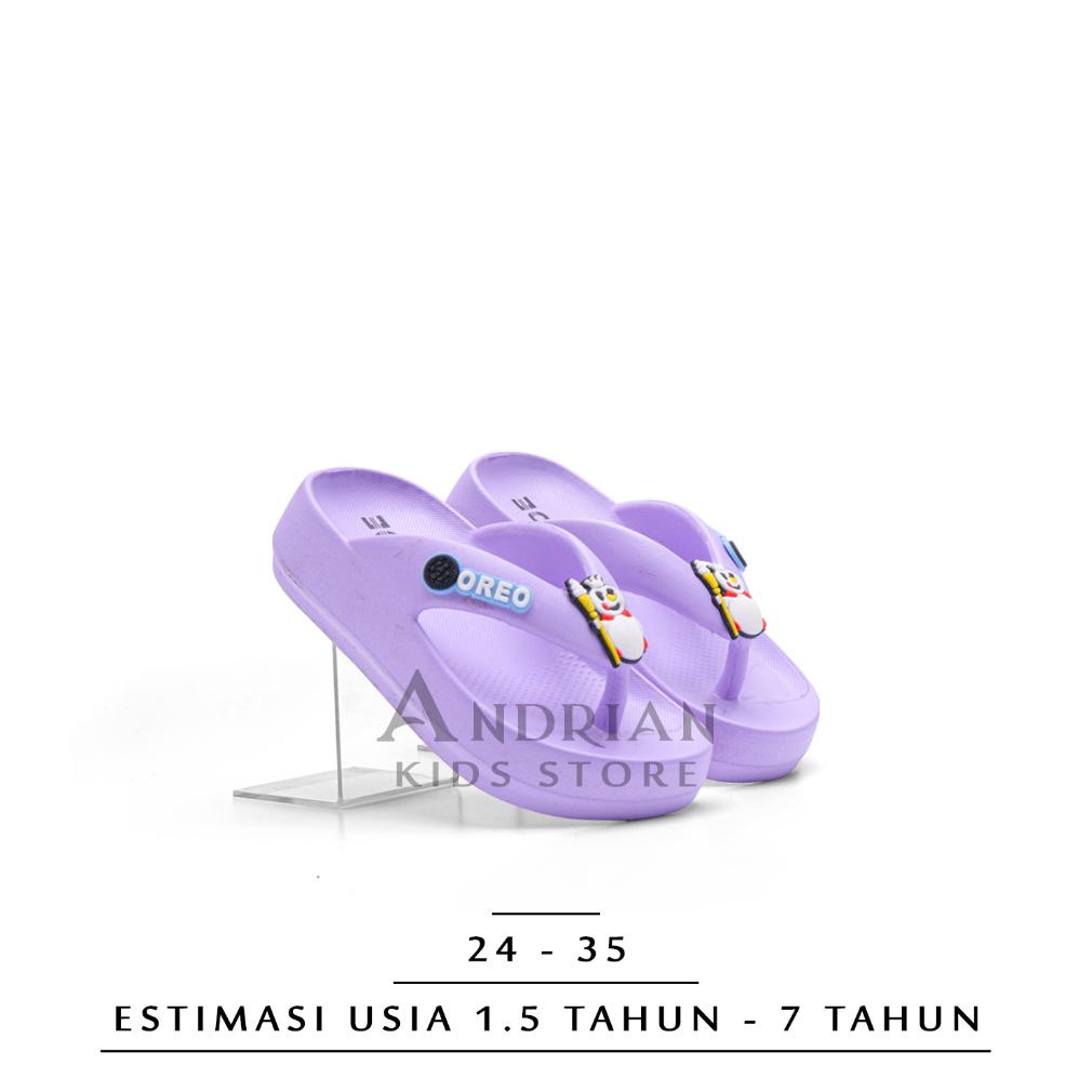 Baru - Andrian Irsoe - Sandal anak Jepit anak perempuan Model Aksesoris Mixue Jibbitz ,,