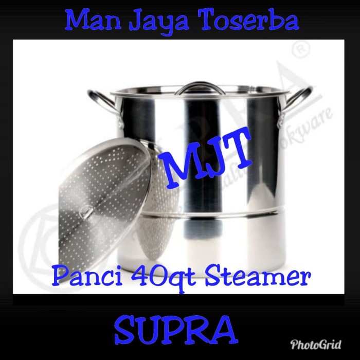 [Ori] Panci Stock Pot Steamer Supra 40Qt / Panci Dandang Supra 40 Liter Berkualitas