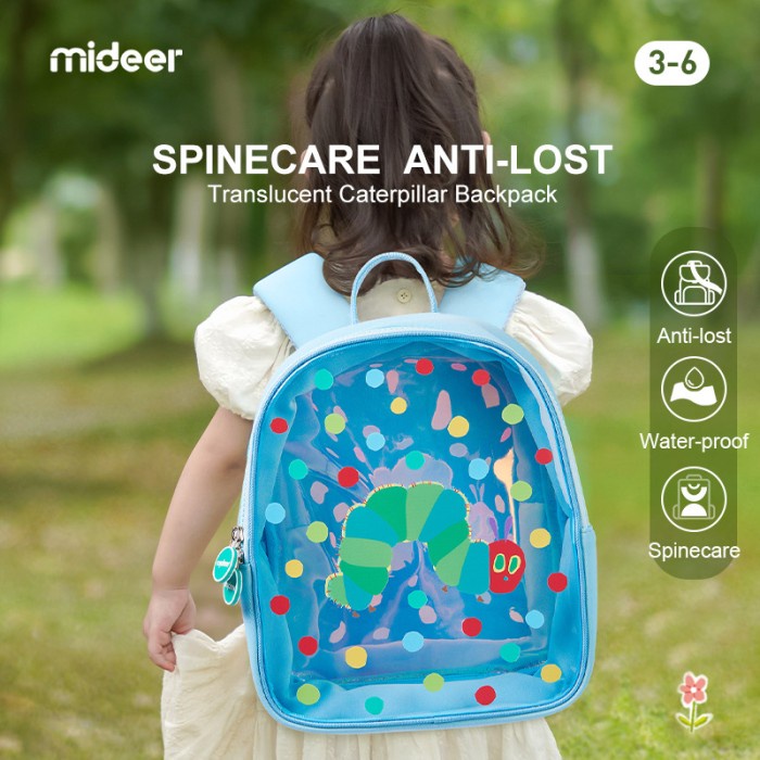 [Original] Mideer Kids Backpack Very Hungry Caterpillar Tas Anak Terbaru
