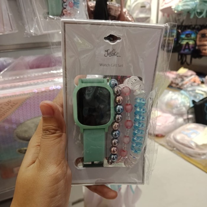 [Original] Jam Tangan Justice Original Led Watch Hijau Tosca Diskon