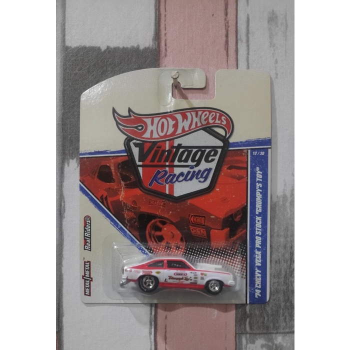 ✅COD Hot Wheels Vintage Racing 74 Chevy Vega Pro Stock Grumpy'S Toy Limited
