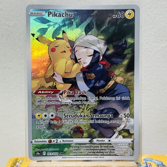 ✅COD Pikachu Chr S10A Character Rare Kartu Pokemon Tcg Indonesia Diskon