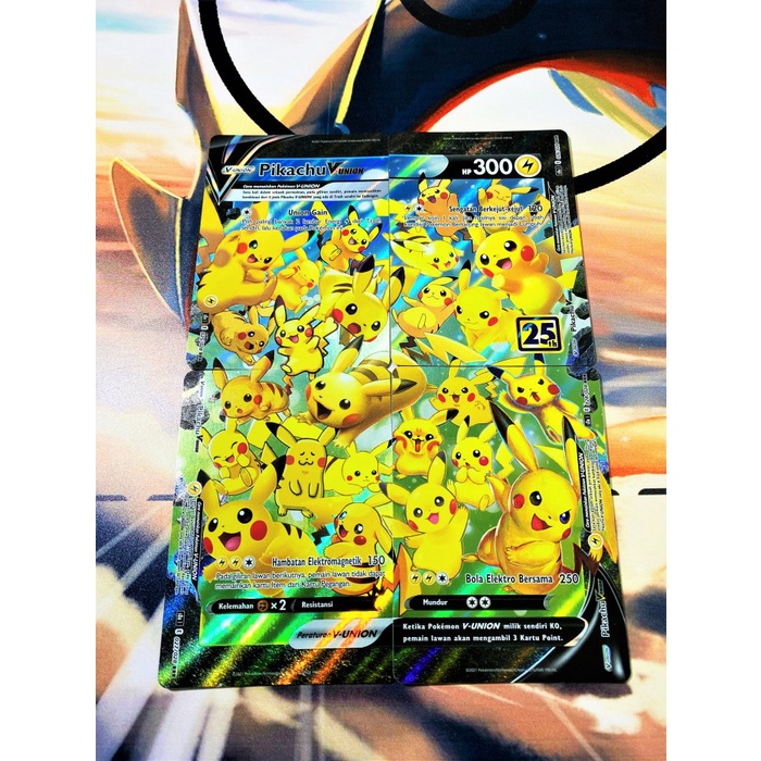 ✅COD Pikachu V Union 25Th Kartu Pokemon Limited