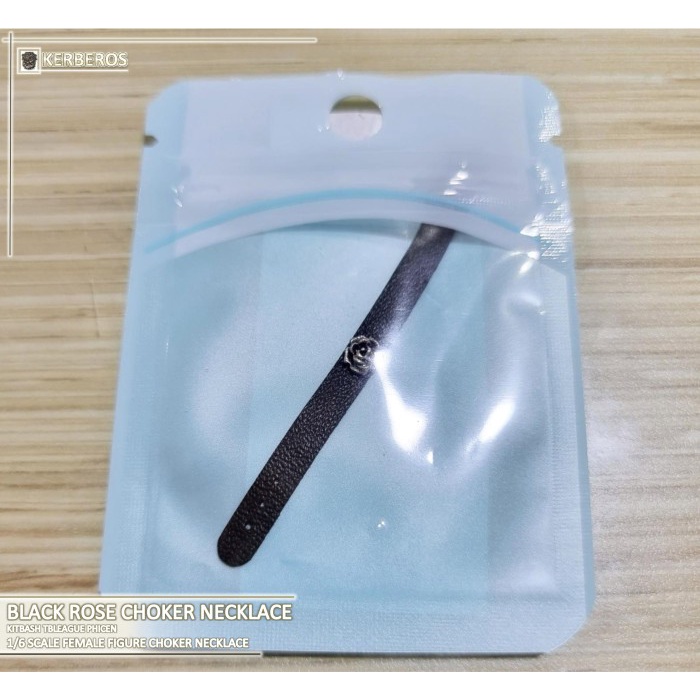✅Baru Kitbash Tbleague Phicen Female Figure Black Rose Choker Necklace 1/6 Terbaru