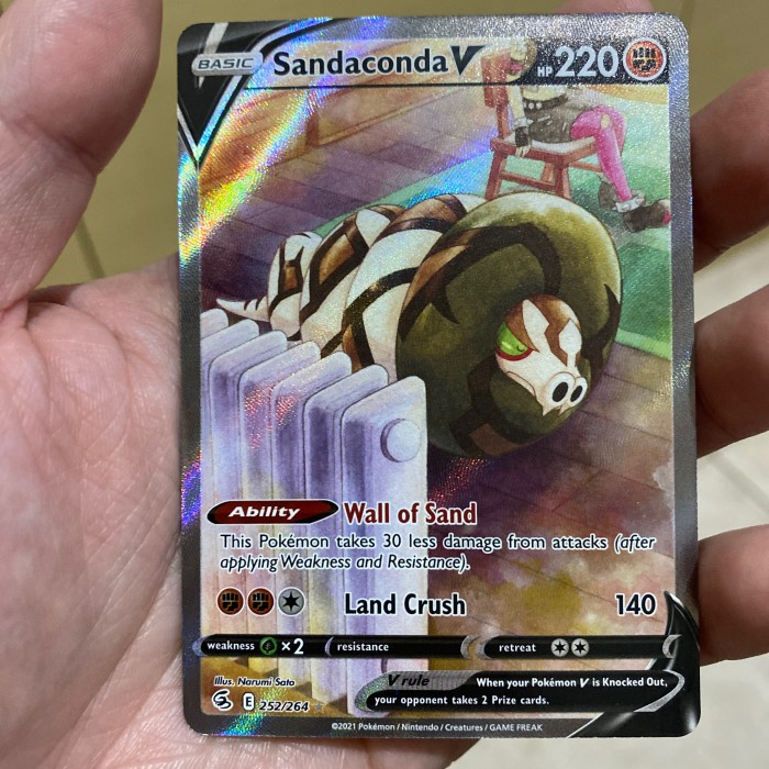 ✅COD Kartu Pokemon Card Fusion Strike Sandaconda V Alternate Art Berkualitas