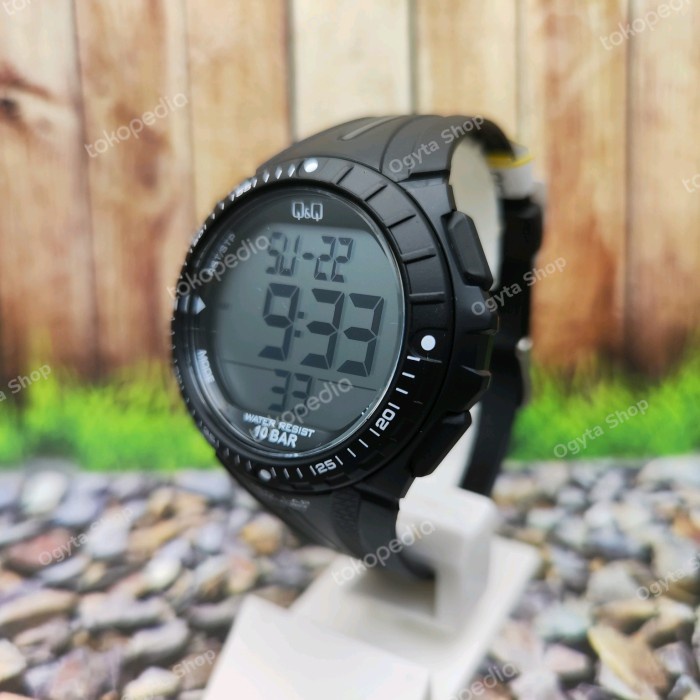 ✅New Ori QQ Qq Digital Jam Tangan Pria Hitam M102J001Y Original Terbaru
